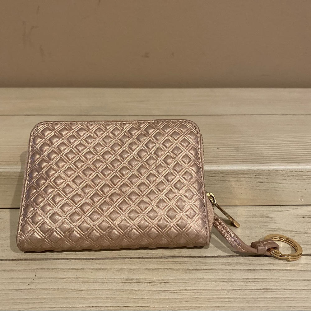 Tory Burch Marion Rose Gold Small Key Chain Wallet EUC - Picture 10 of 11